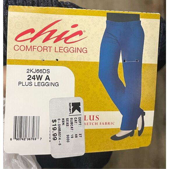 Kmart Chic Comfort Leggings Stretch Fabric 24W New - Picture 2 of 4